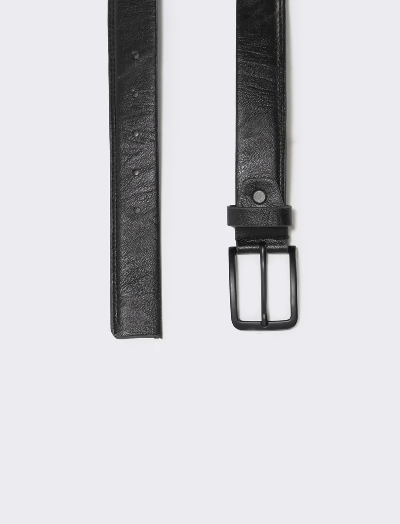 Cintura liscia uomo elegante e versatile - Nero