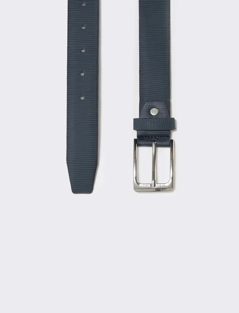 Cintura fusto rigato elegante e versatile - Blu