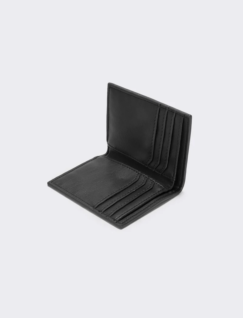 Portafogli Sottile in Saffiano Elegante - Nero