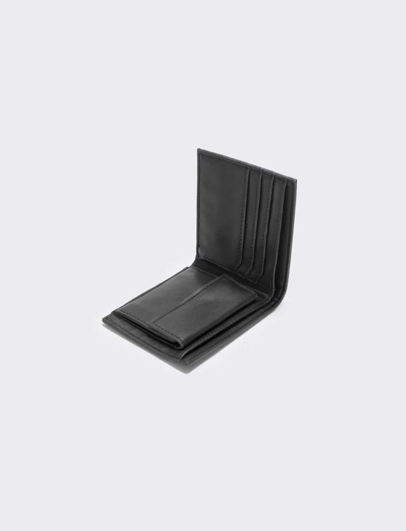 Portafoglio saffiano elegante e pratico - Nero