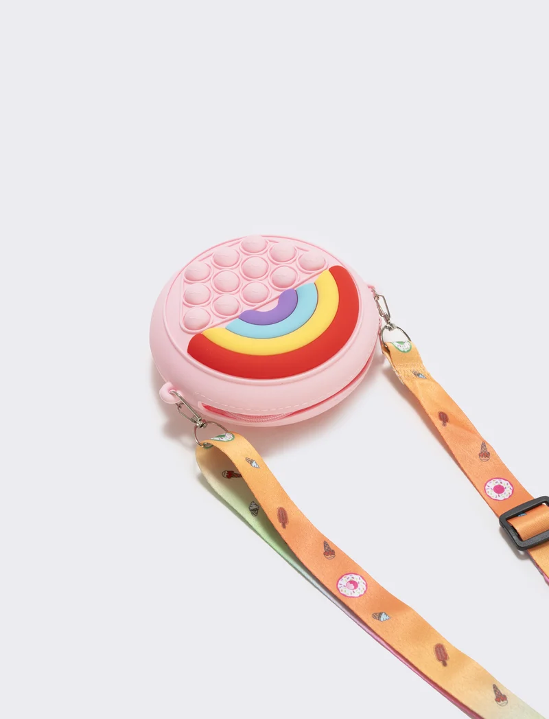 Borsetta pop it arcobaleno divertente - Rosa