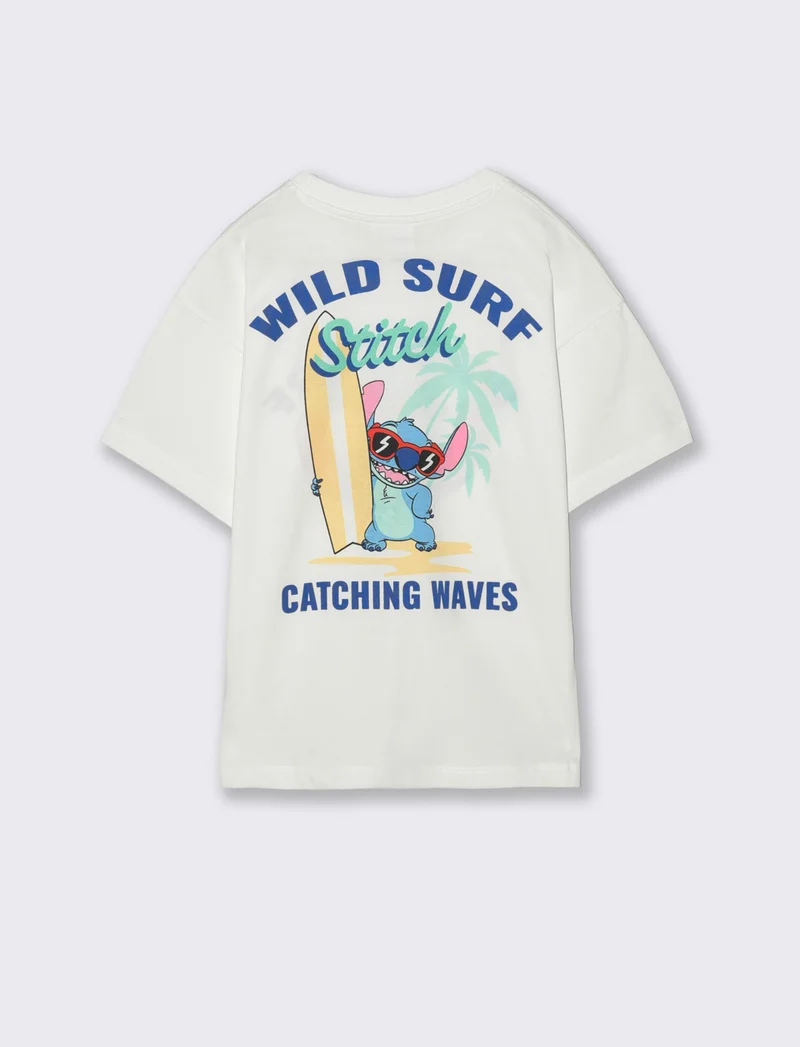 T-shirt Stich: divertente e versatile - Bianco