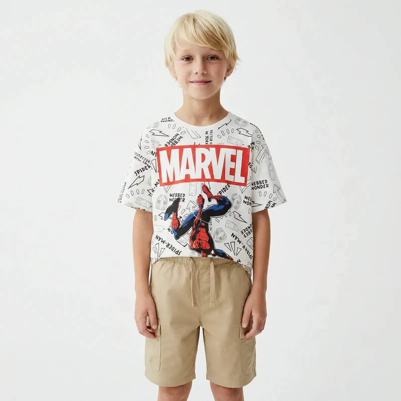 T-shirt Spider Man per giovani fan Marvel - Bianco