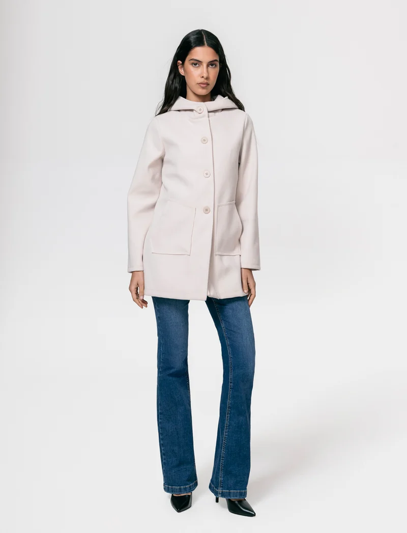Cappotto con cappuccio - Vaniglia