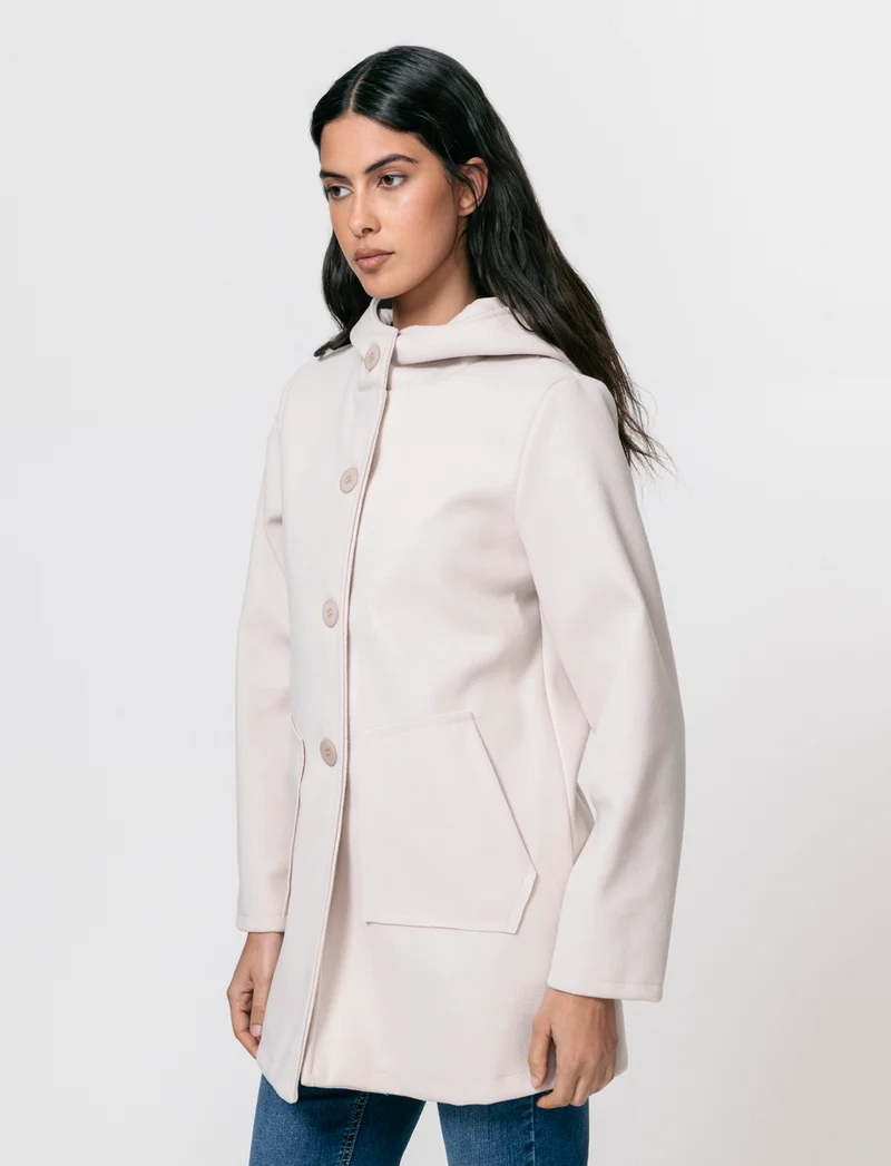 Cappotto con cappuccio - Vaniglia