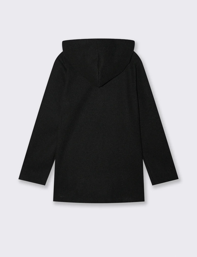 Cappotto con cappuccio - Nero