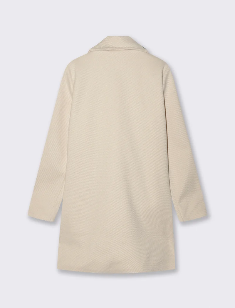 Cappotto doppio petto - Vaniglia