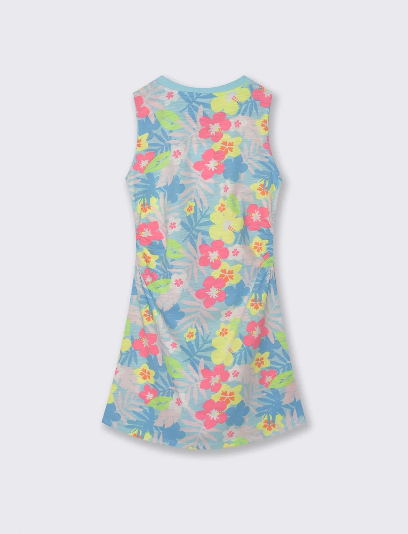 Abito cut out in jersey di cotone - Fantasia