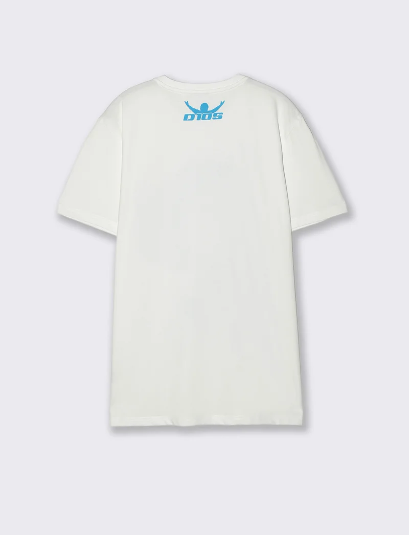 T-shirt Jersey Premium Stampa D10S - Bianco