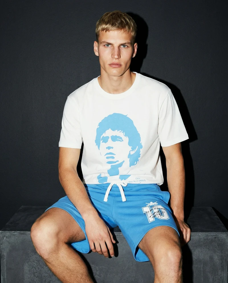 T-shirt Jersey Premium Stampa D10S - Bianco