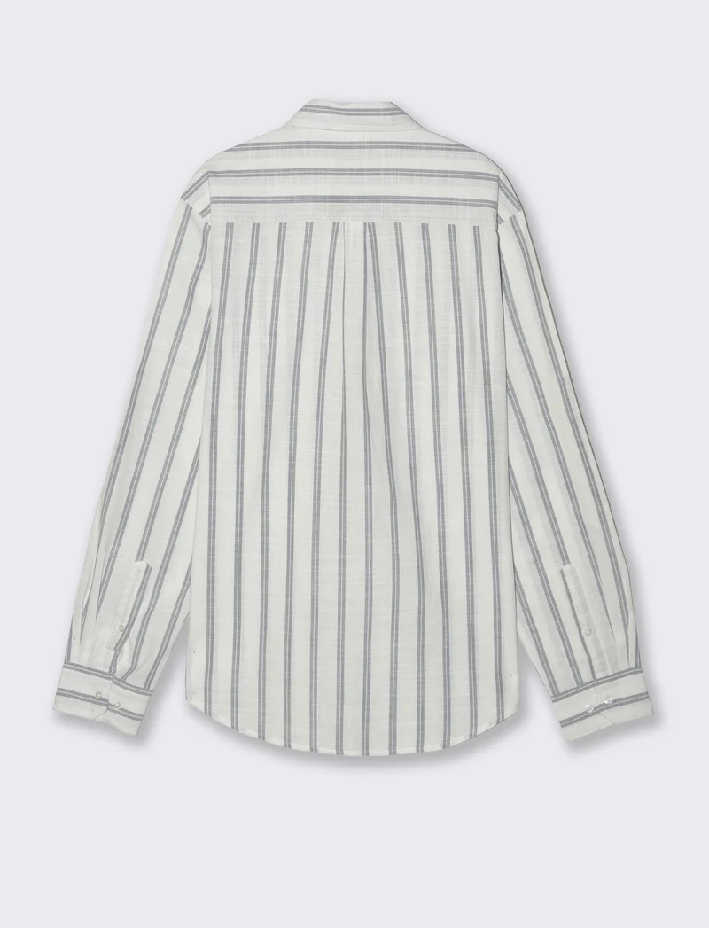Camicia a righe con collo francese - CARTA DA ZUCCHERO
