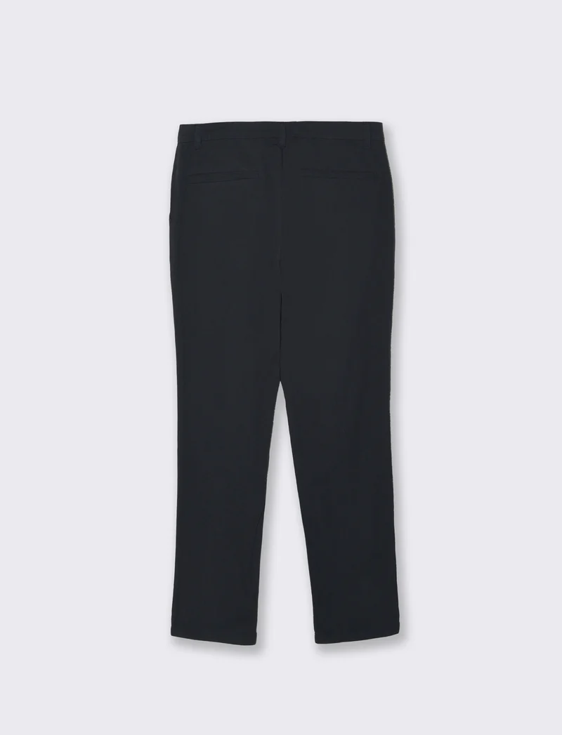 Pantaloni Chino Slim Fit in Cotone Ottoman - Blu