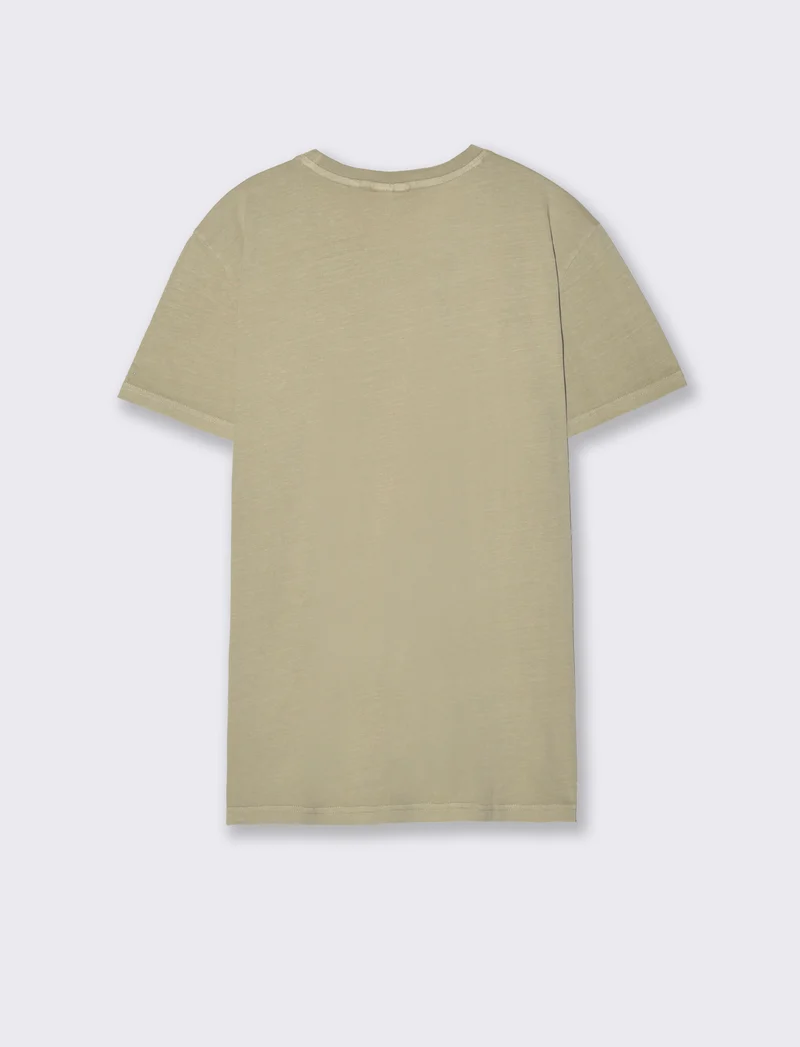 T-shirt Acid Wash in Cotone Jersey - Grigio stone