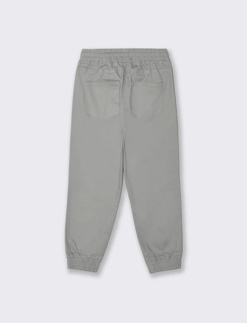 Pantaloni Jogger in Cotone Elastico - Grigio