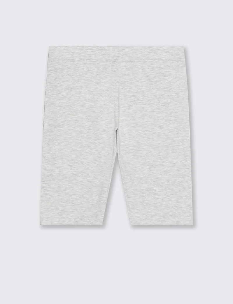 Leggings Ciclista con Fascia Elastico Vita - Grigio chiaro mel.