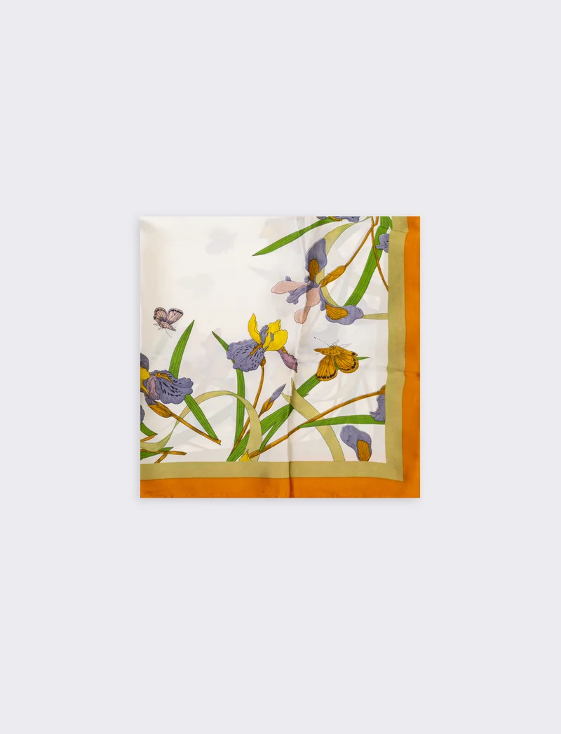 Foulard con fantasia - Arancio