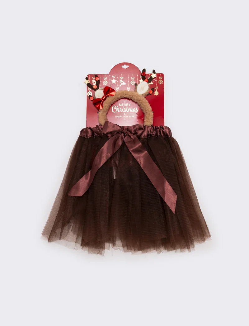 Travestimento bambina natale percorsi - Beige