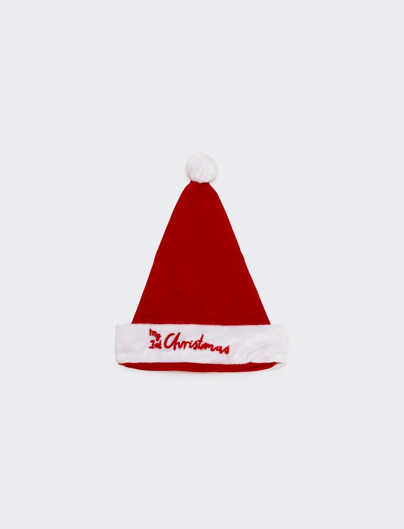 Set cappello+bavetto christmas - Rosso