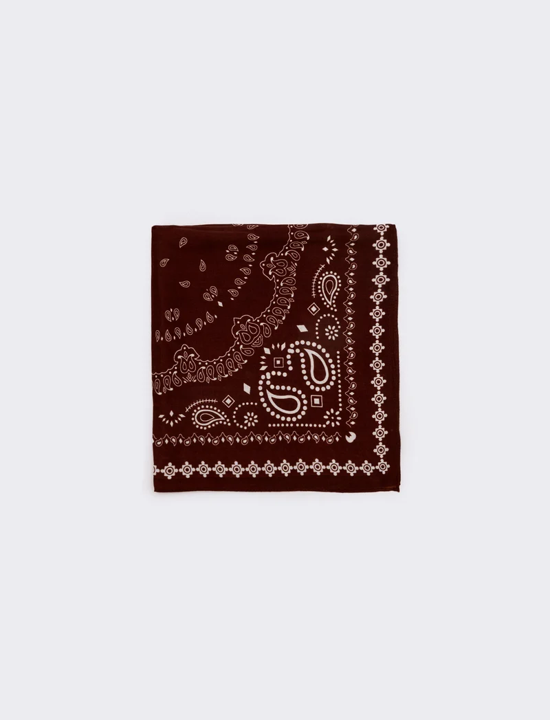 Foulard stampato con anello - coccio