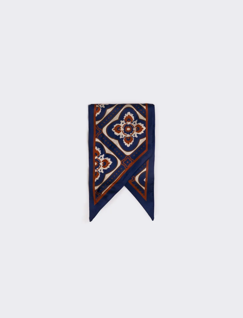 Foulard cravatta in satin per donne - Arancio