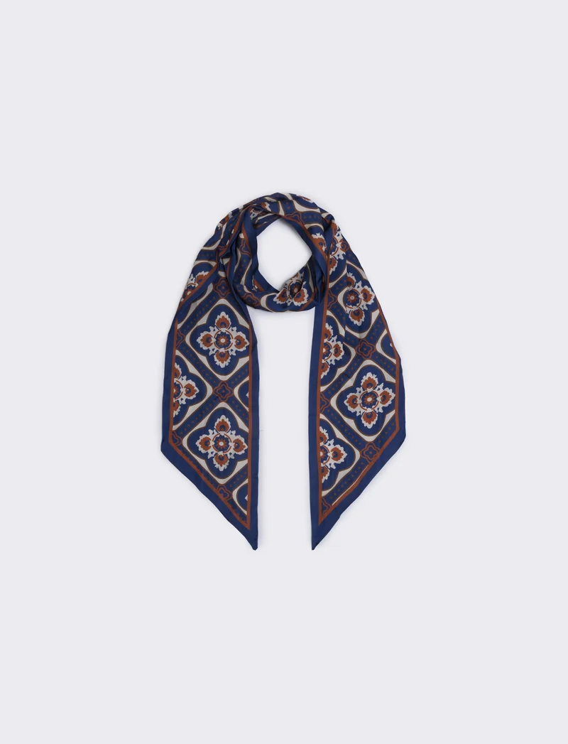 Foulard cravatta in satin per donne - Arancio