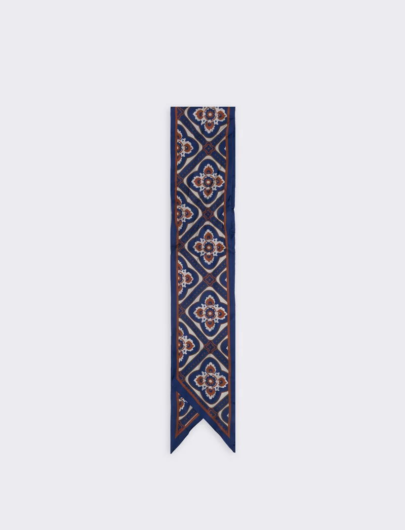Foulard cravatta in satin per donne - Arancio