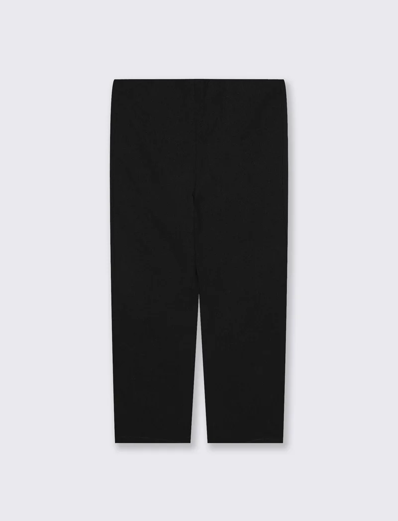 Pantalone Capri con Vita Alta - Nero