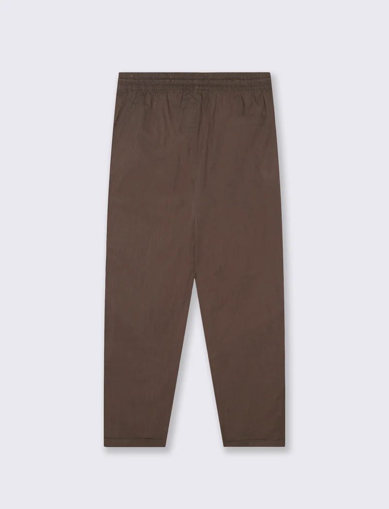 Pantaloni Chino Jogger in Cotone Slub - Moro