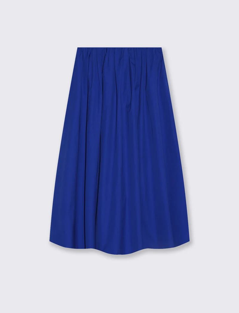 Gonna lunga con elastico e tasche fianchi - Royal