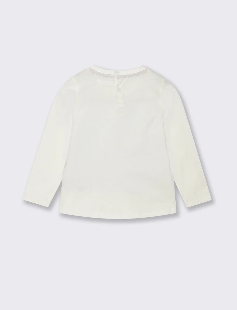 T shirt con gilet - Bianco latte