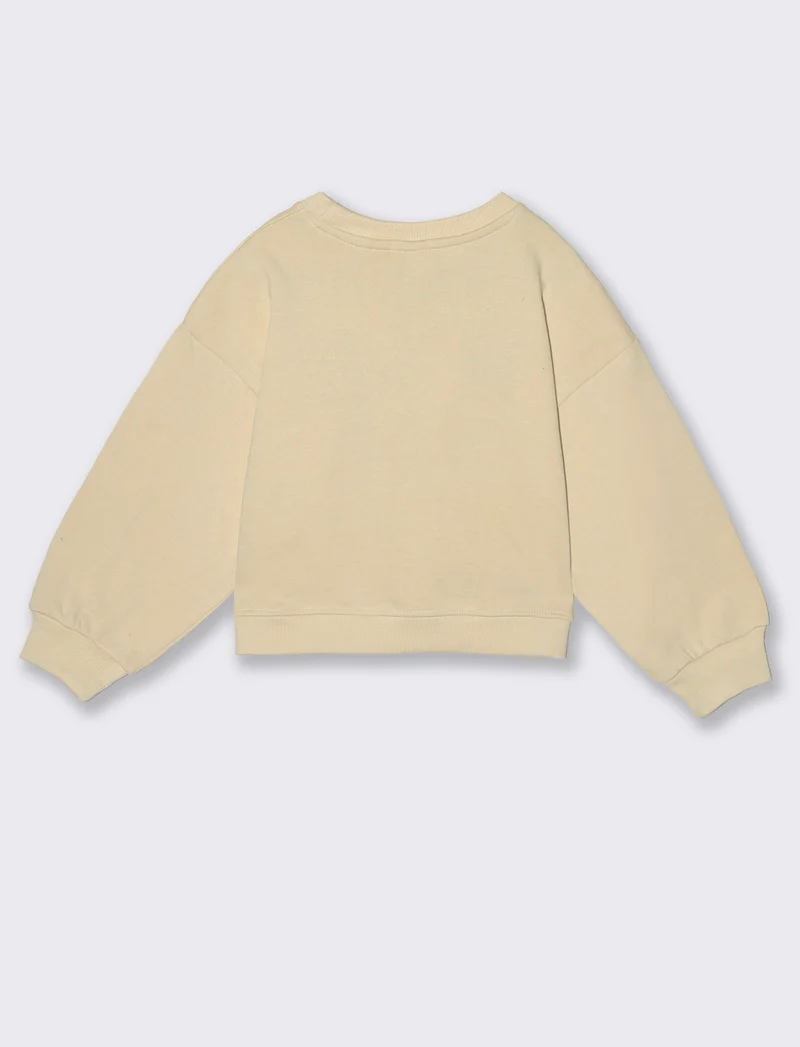 Felpa ricamo - Beige