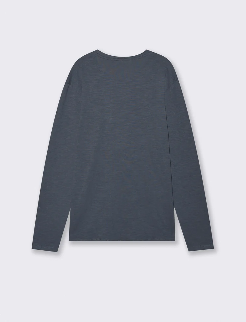 T-Shirt Girocollo Maniche Lunghe Cotone - Avion