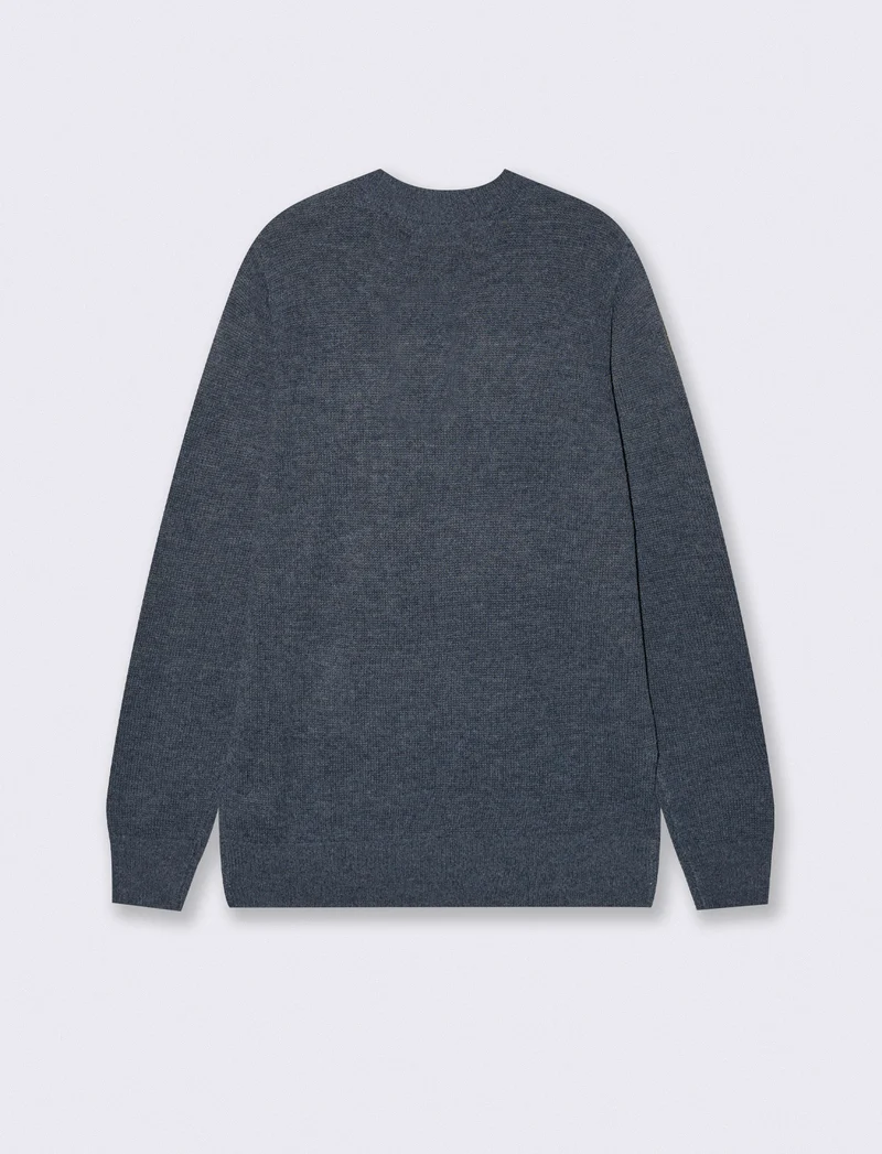 MAGLIA GIROCOLLO IN FILATO EFFETTO LANA - Blu