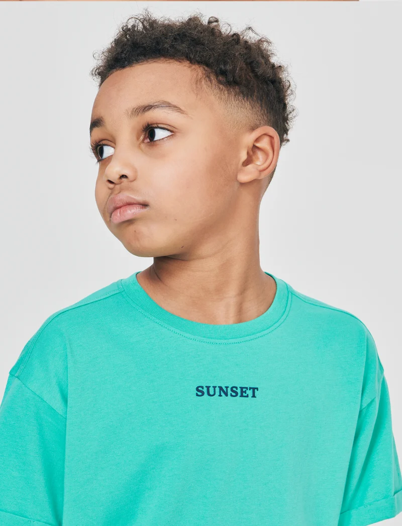 T-shirt loose Estiva - Verde acqua
