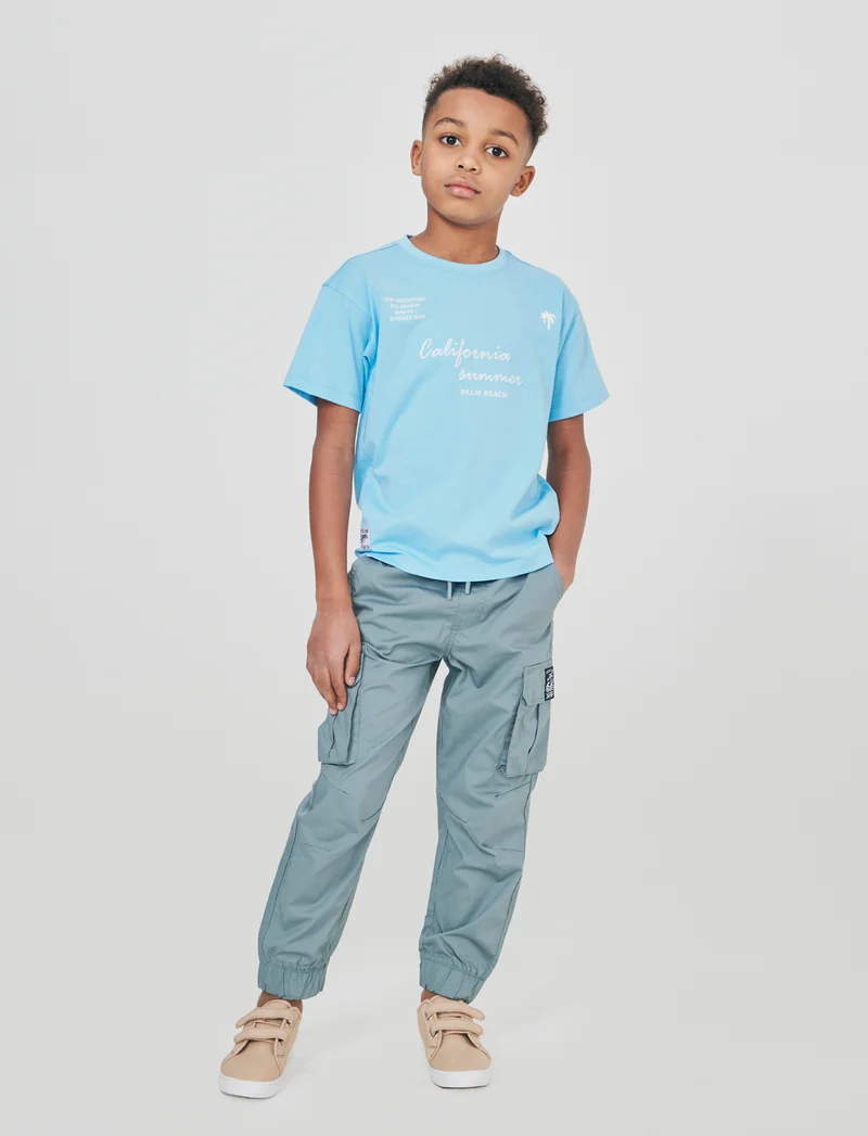 Pantalone cargo in cotone morbido e comodo - Verde salvia