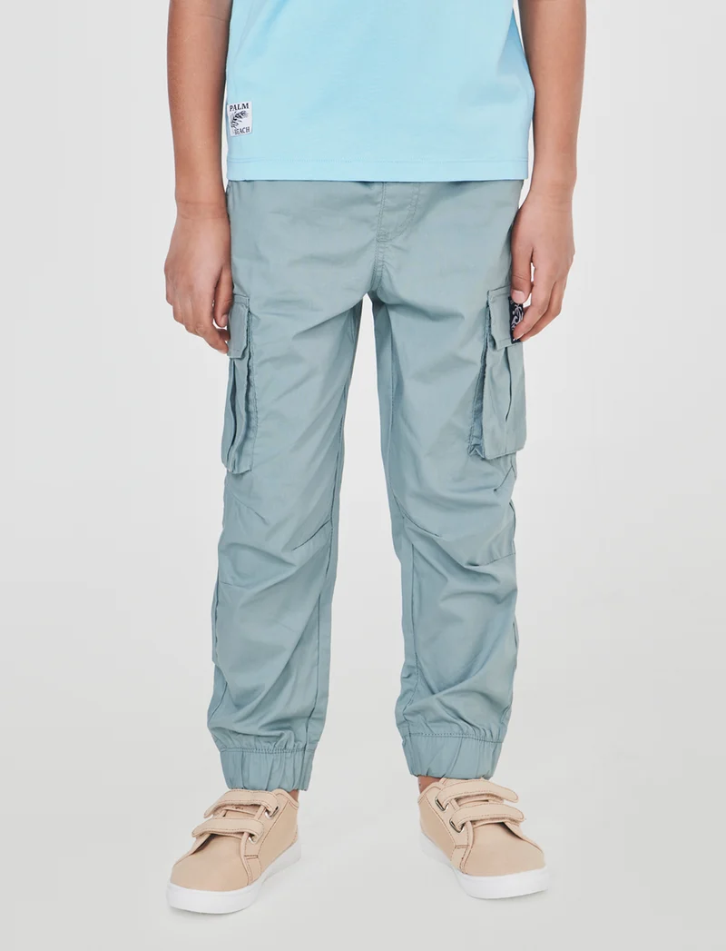 Pantalone cargo in cotone morbido e comodo - Verde salvia