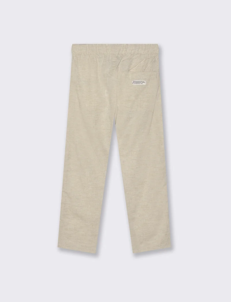 Pantalone chino in misto lino versatile - Sabbia