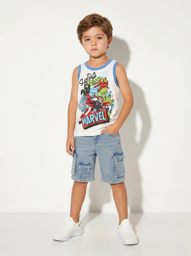 Canotta Marvel per bambini versatile e divertente - Azzurro