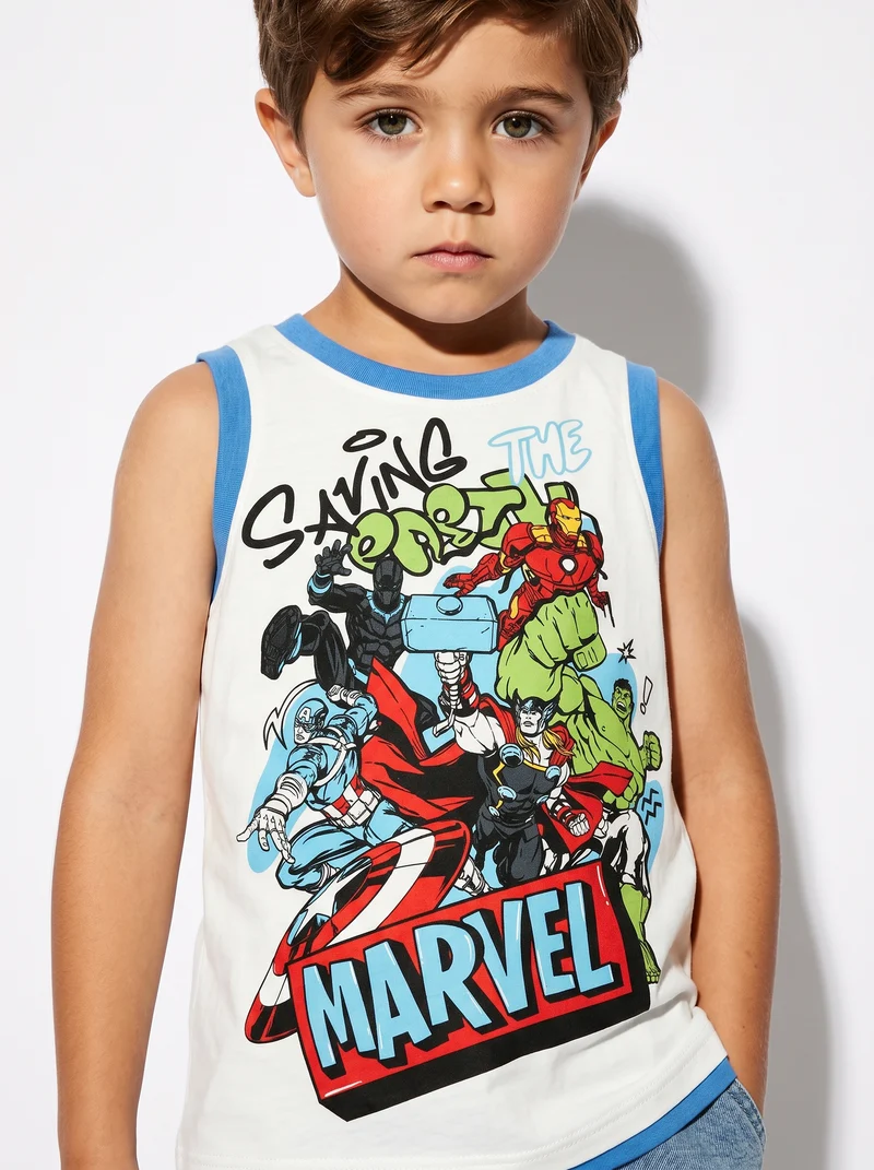 Canotta Marvel per bambini versatile e divertente - Azzurro