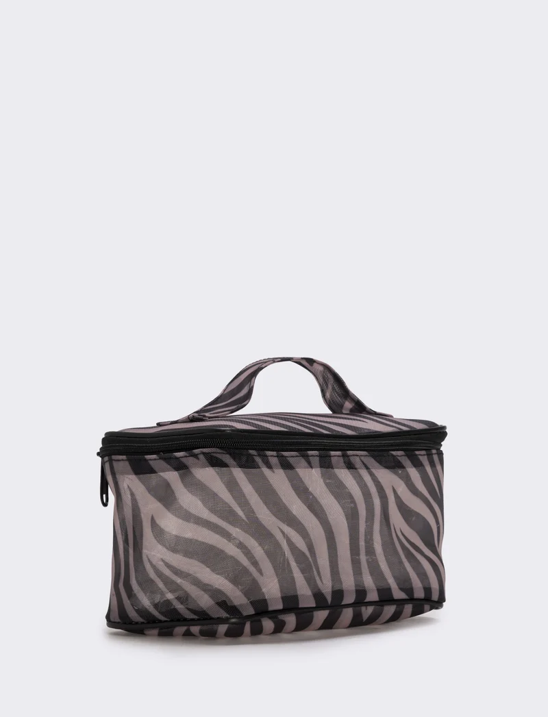 Beauty case in rete elegante - Zebrato
