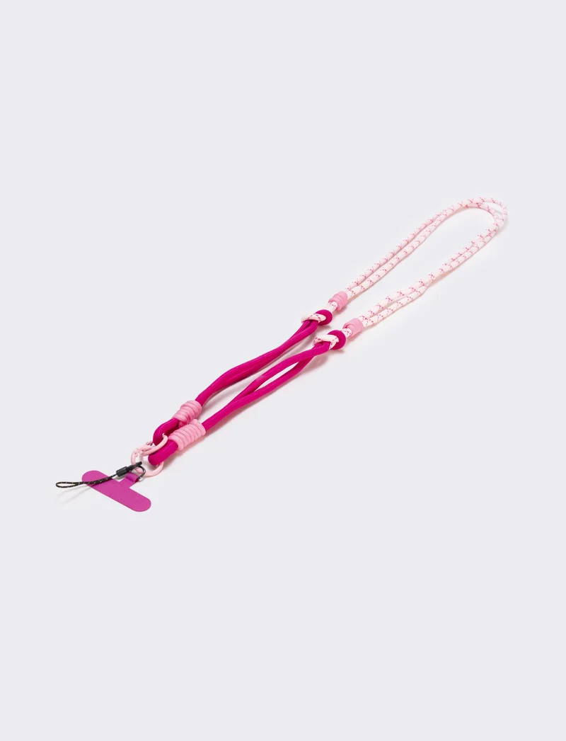 Laccio portacellulare con cordoncino elegante - Fuxia