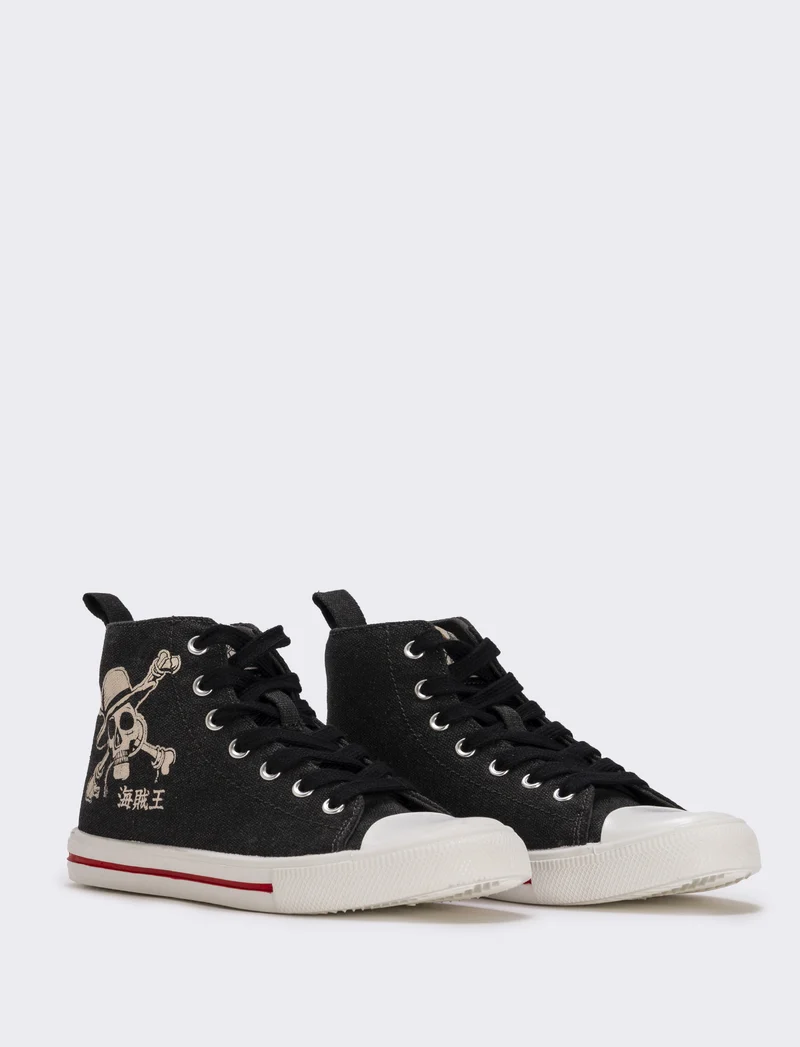 Sneakers One Piece© collo alto bambino - Nero