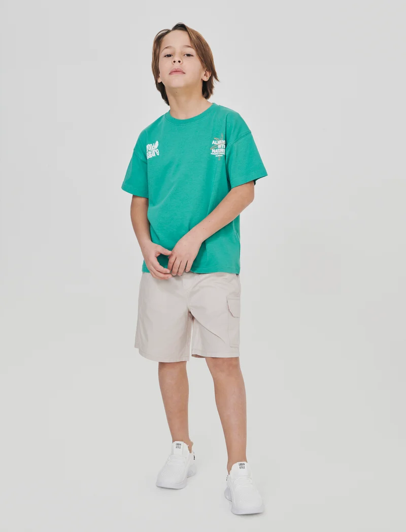 T-shirt a rilievo - Verde acqua marina