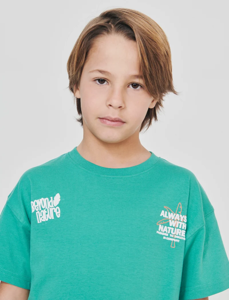 T-shirt a rilievo - Verde acqua marina