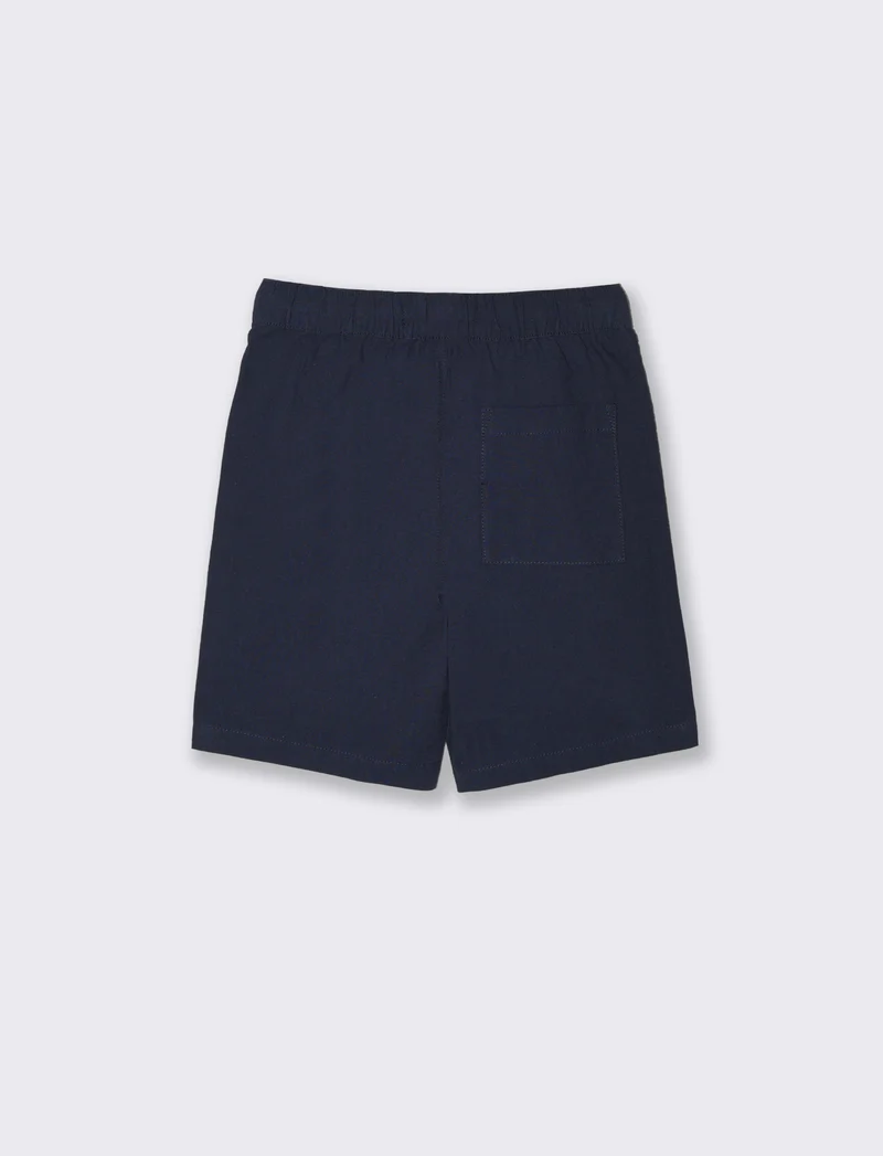 Bermuda in misto lino - Blu