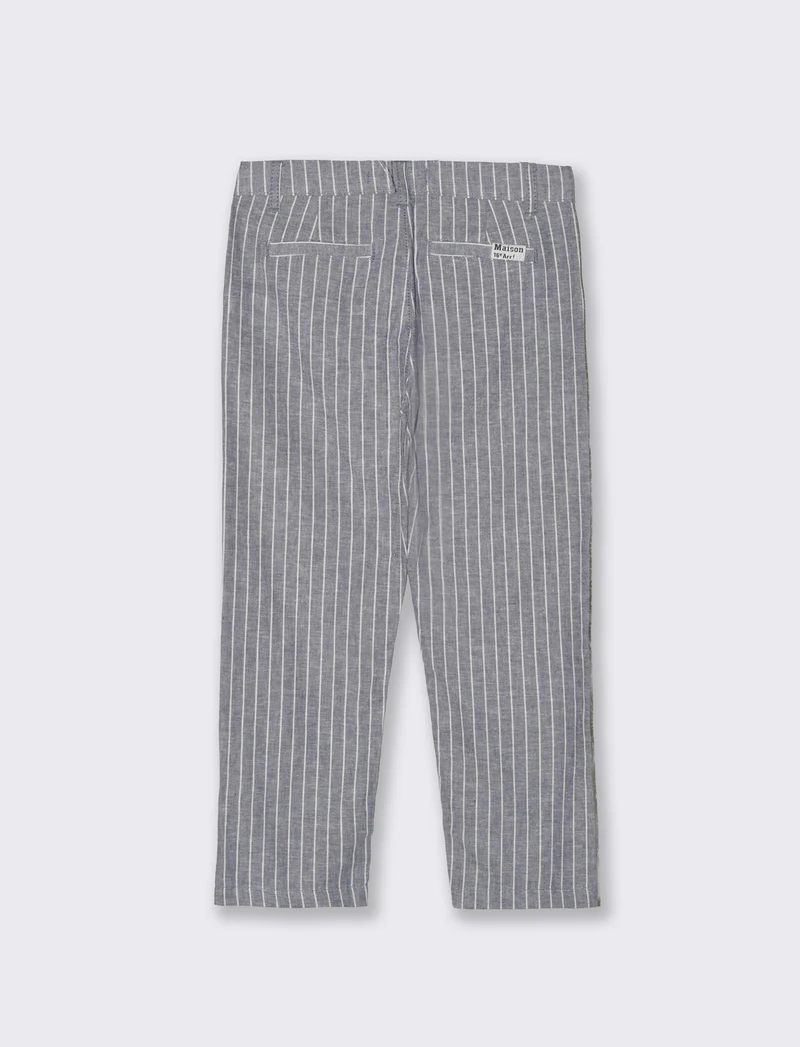 Pantaloni Misto Lino con Eleganza e Comfort - Blu
