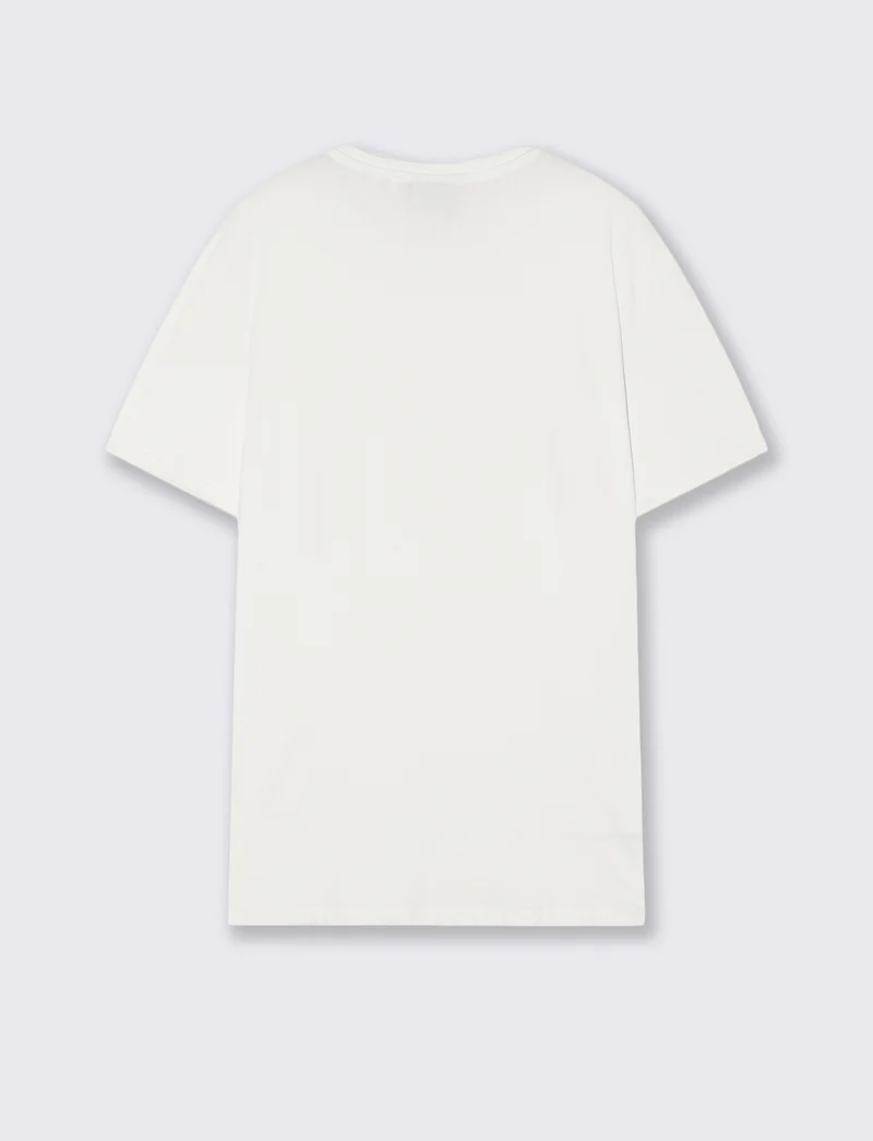 T-shirt Orli taglio vivo regular fit - Bianco