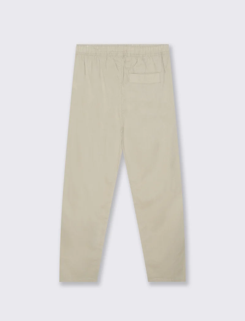Pantaloni jogger in cotone con tasche - Grigio stone