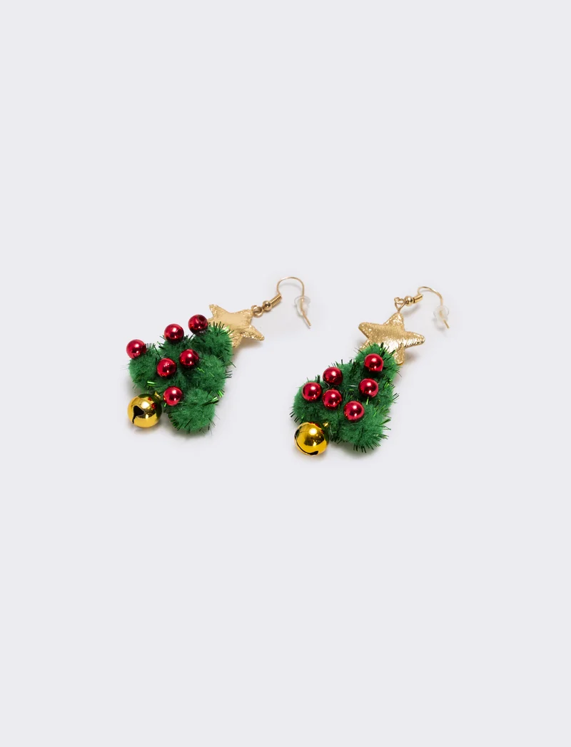 Orecchini donna natale pendenti albero - Oro