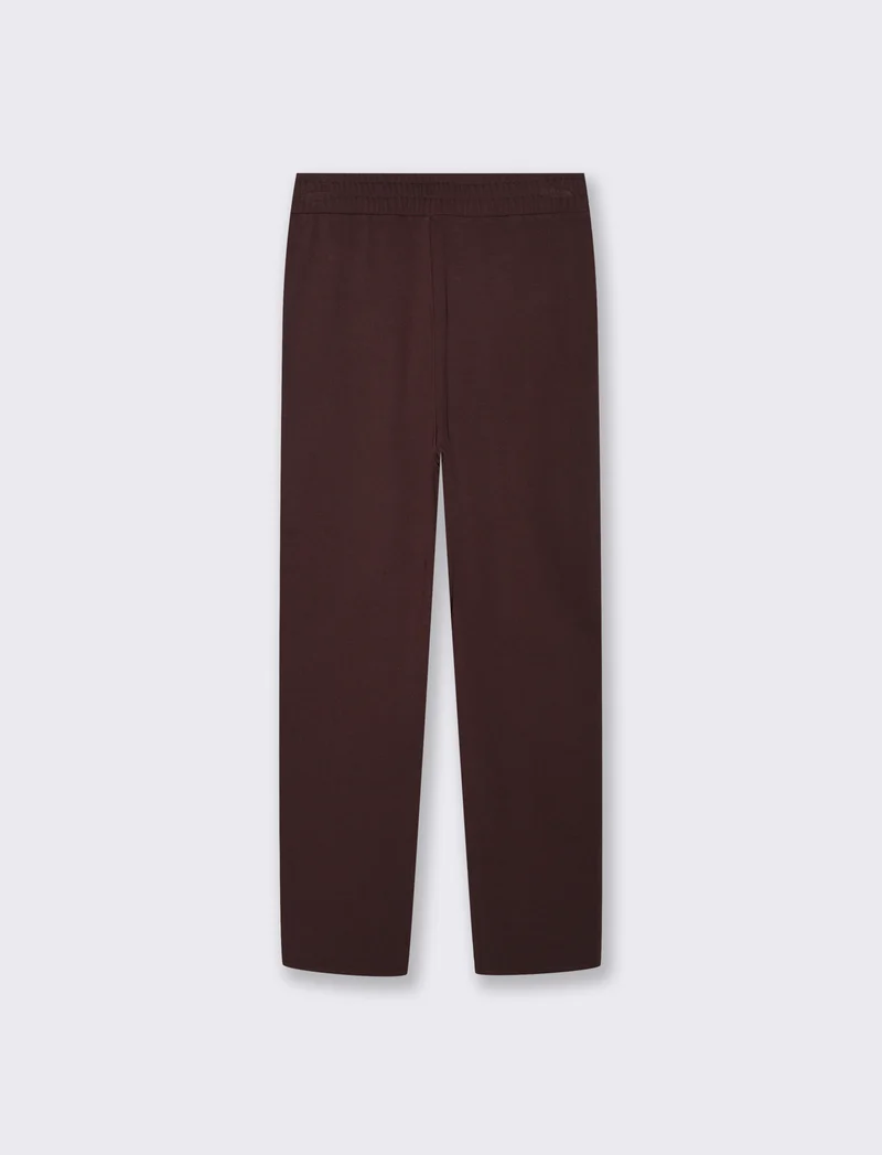 Pantalone Basico con Elastico in Vita - Moro